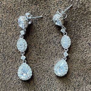 Nadri cubic zirconia teardrop earrings